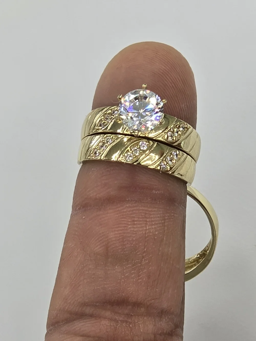 10k Real Gold Wedding Trioset For Women